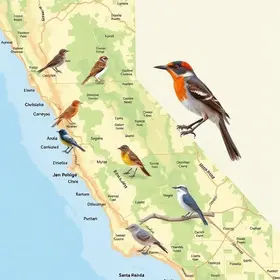 espécies de aves silvestres em Santa Cruz